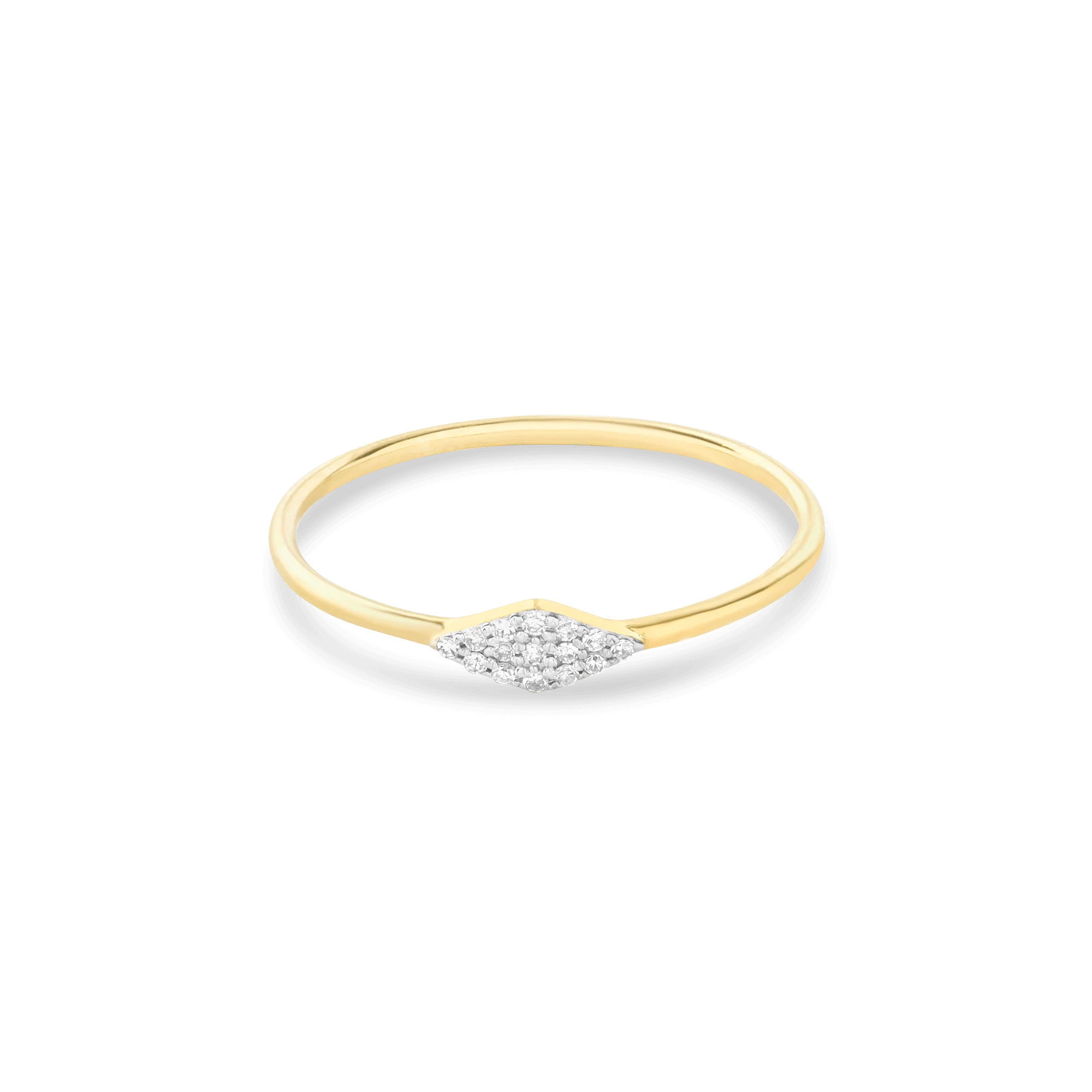 Pave Diamond Shape Ring | Stone & Strand