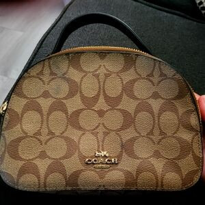 Coach Serena Satchel, signature canvas black handle | Poshmark