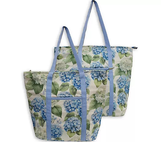 Make Your Selection: Temp-tations Set of 2 Insulated Printed Market Totes | QVC