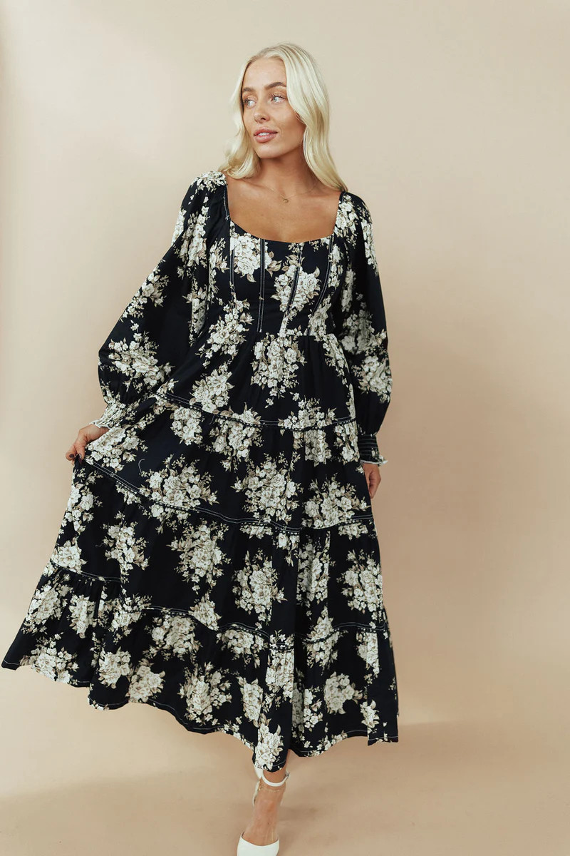 Midnight Magic Floral Maxi | Henly