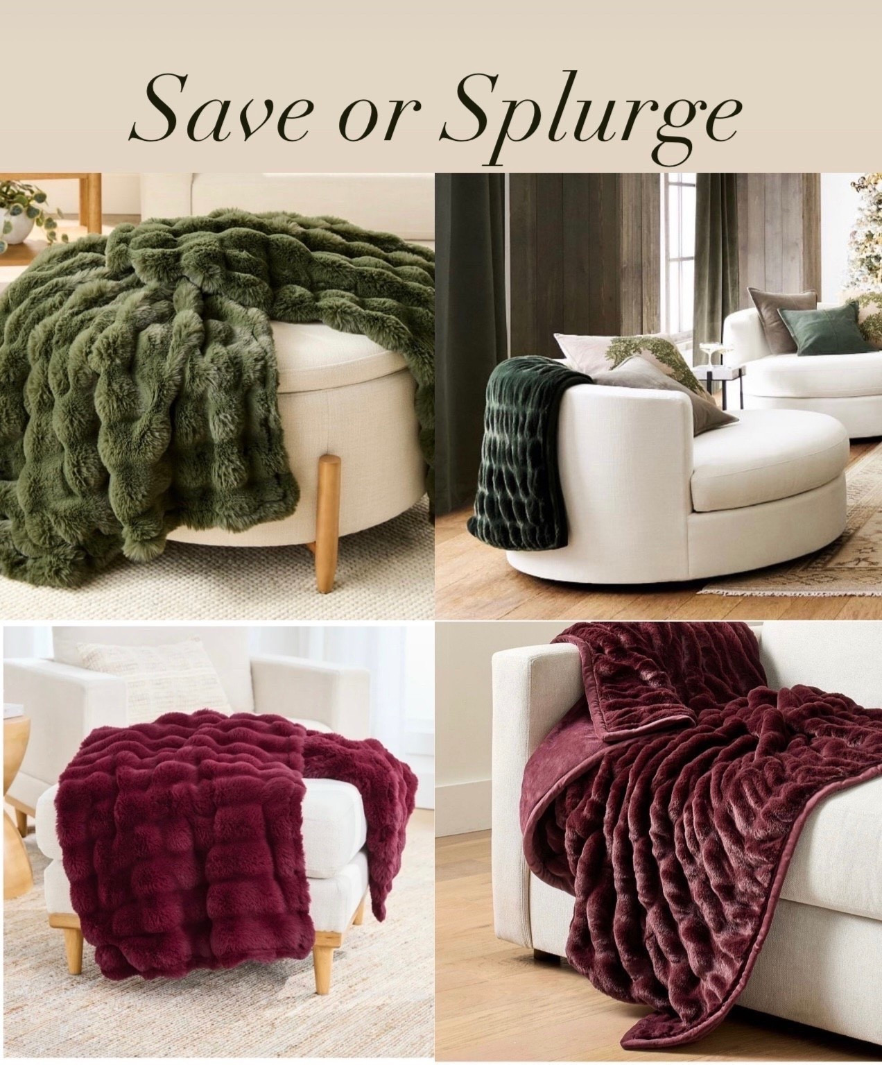 Save or splurge on luxe and cozy throw blankets for winter or holiday home decor

#LTKHoliday #LTKHome #LTKSeasonal