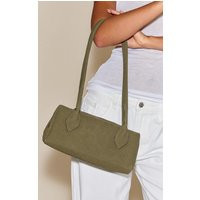 Olive Faux Suede Bowler Shoulder Bag | PrettyLittleThing UK