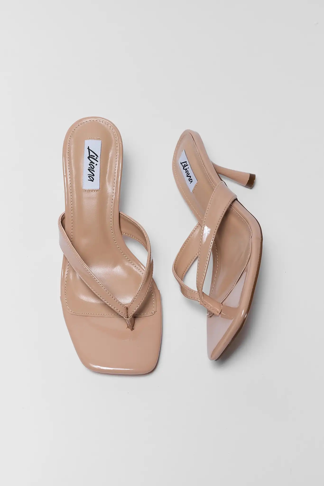 Tan Thong Kitten Heels | Avara