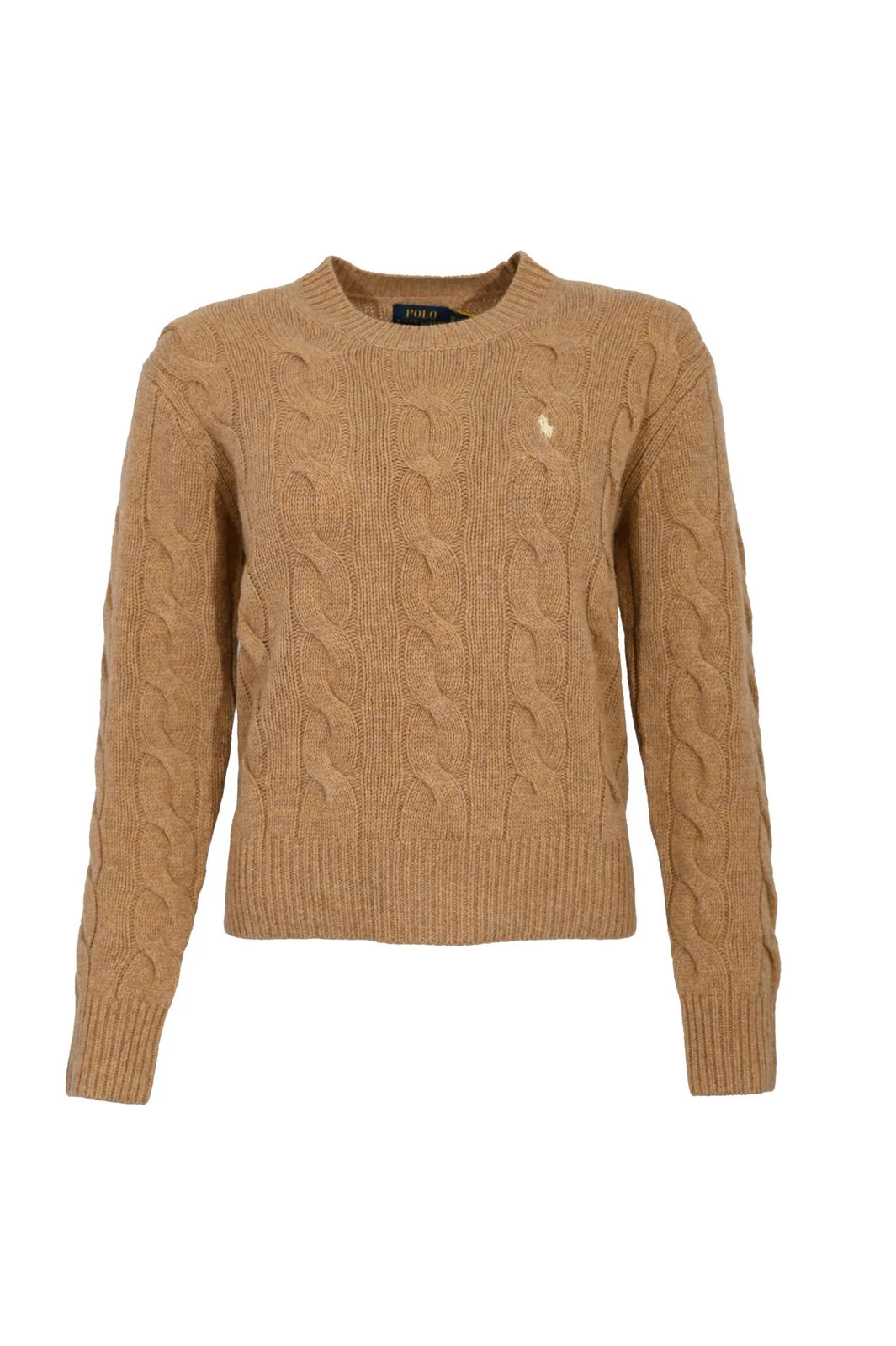 Polo Ralph Lauren Logo Embroidered Cable-Knitted Jumper | Cettire Global