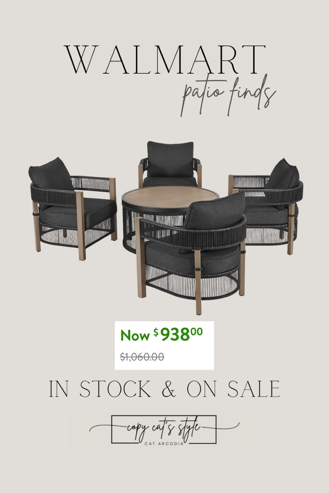 Walmart Patio Finds, outdoor furniture, black patio set

#LTKhome #LTKsalealert #LTKSeasonal