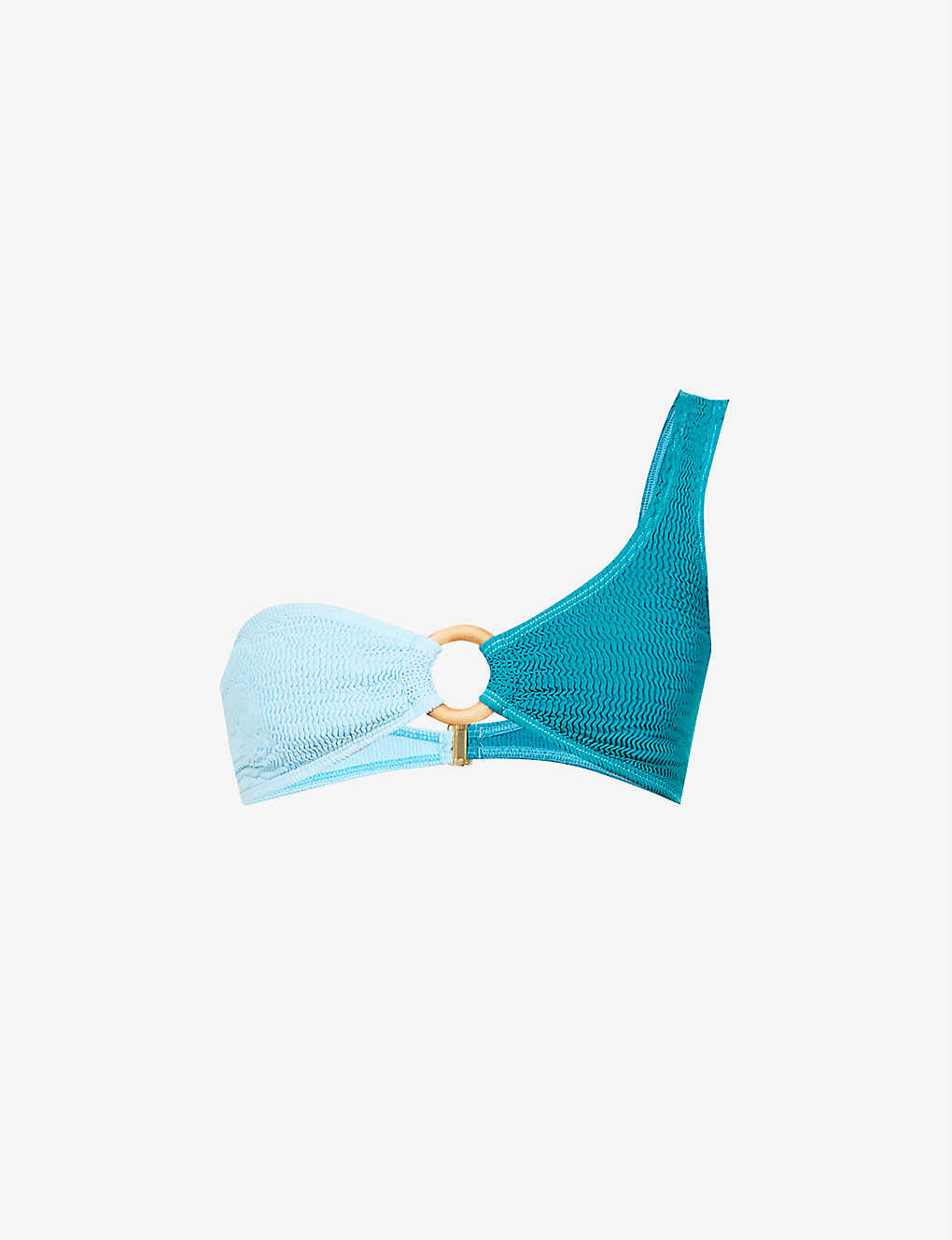 Mermaid Kini one-shoulder recycled-nylon-blend bikini top | Selfridges