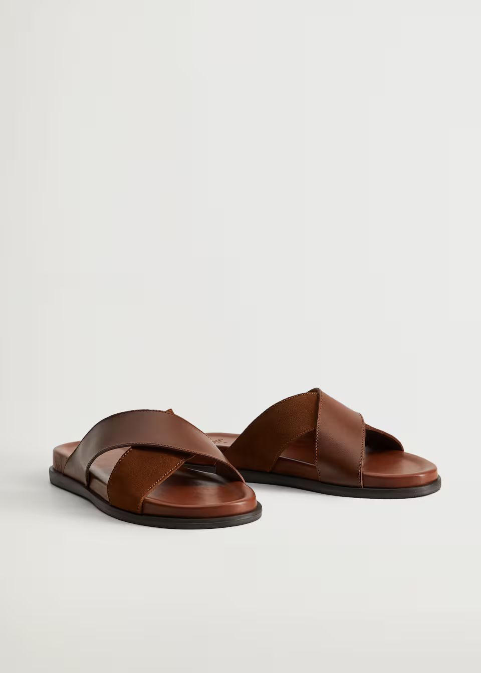 Leather straps sandals | MANGO (US)