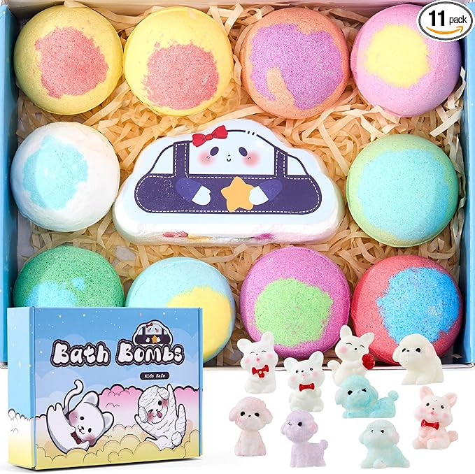 Bath Bombs for Kids with Toys Inside for Girls Boys - 11 Pack Bath Bombs Gift Set with Surprise w... | Amazon (US)
