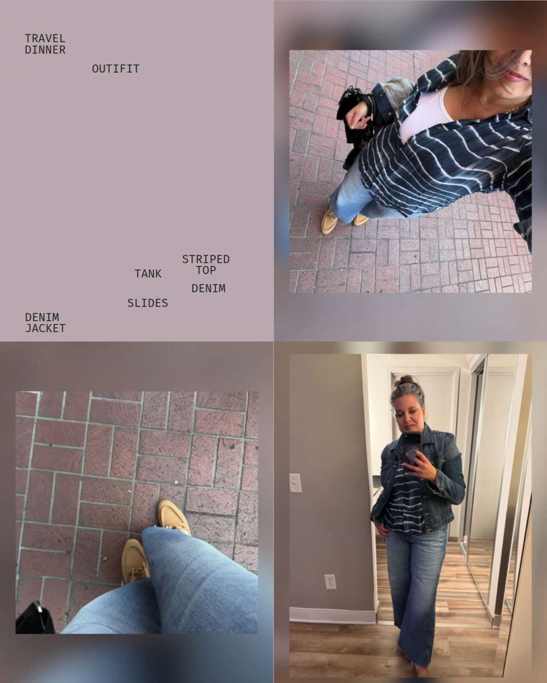 When you have to change quickly for dinner after arriving at your destination... keep it simple.

Denim, a white tank, a lightweight silk top, and easy mules make the perfect travel outfit refresh. Comfortable, polished, and pulled together without overpacking... exactly what a good travel capsule wardrobe should do. 

 #LTKOver40 #LTKMidsize #LTKTravel