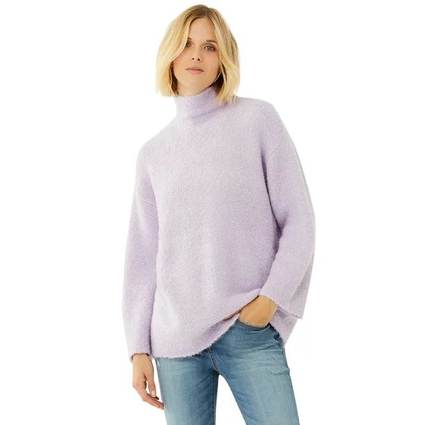 Scoop Women's Cozy Funnel Neck Tunic Sweater | Walmart (US)