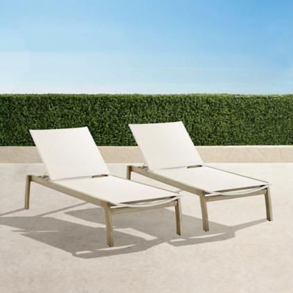 Newport Set of Two Chaises in Weathered TeakItem # 166218Was $1,299.00Sale $1,234.05Rating is 4.6... | Frontgate