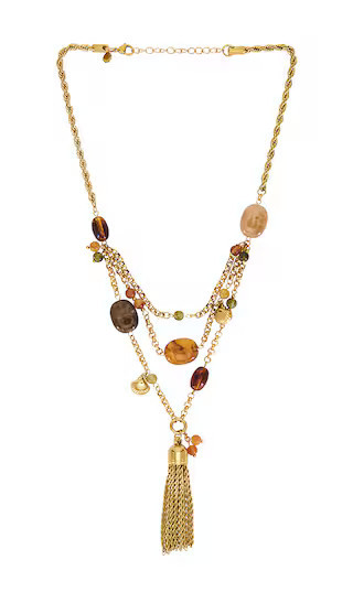 petit moments Regan Necklace in Metallic Gold. | Revolve Clothing (Global)
