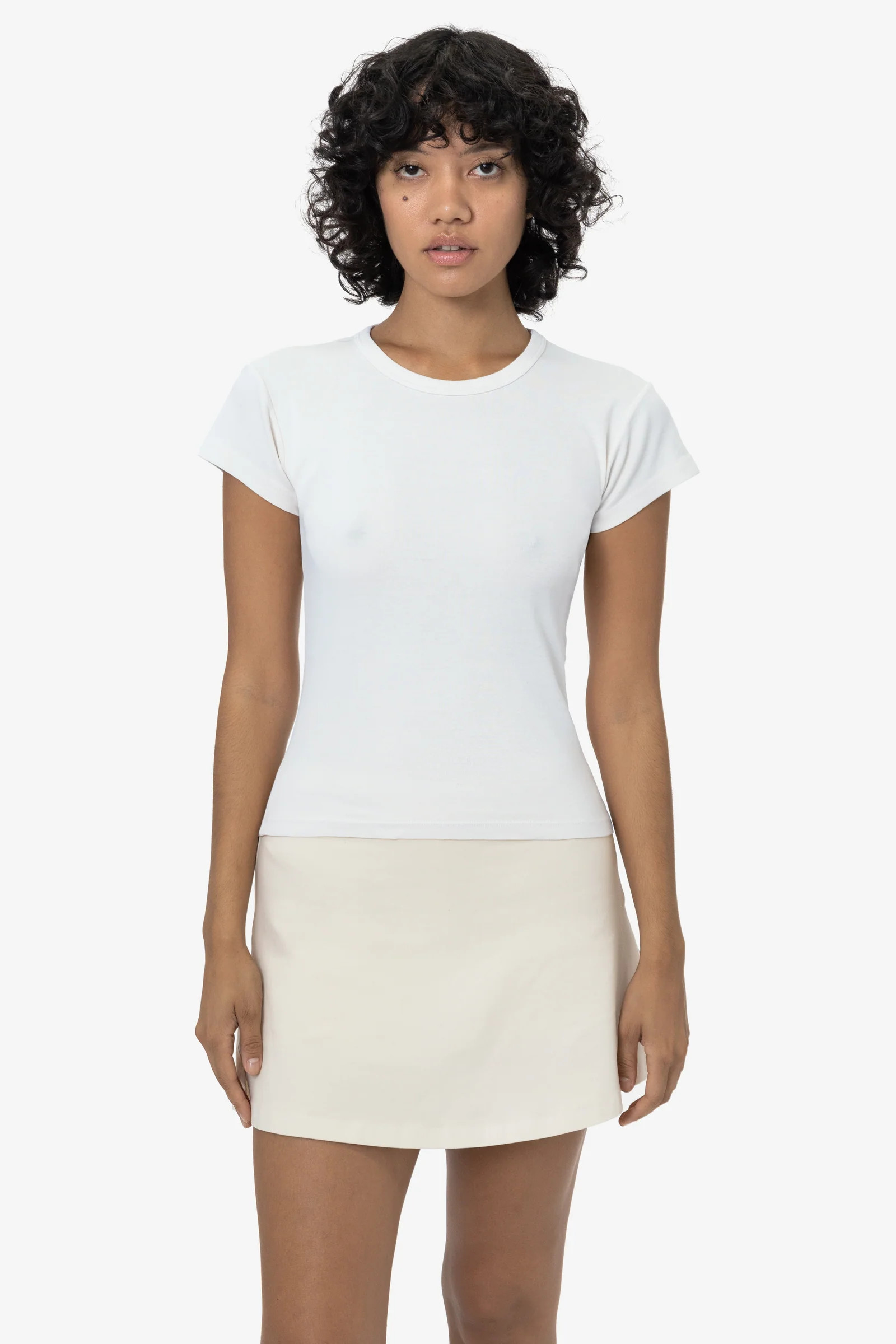 43021GD - Garment Dye Cap Sleeve Baby Rib T-Shirt | Los Angeles Apparel