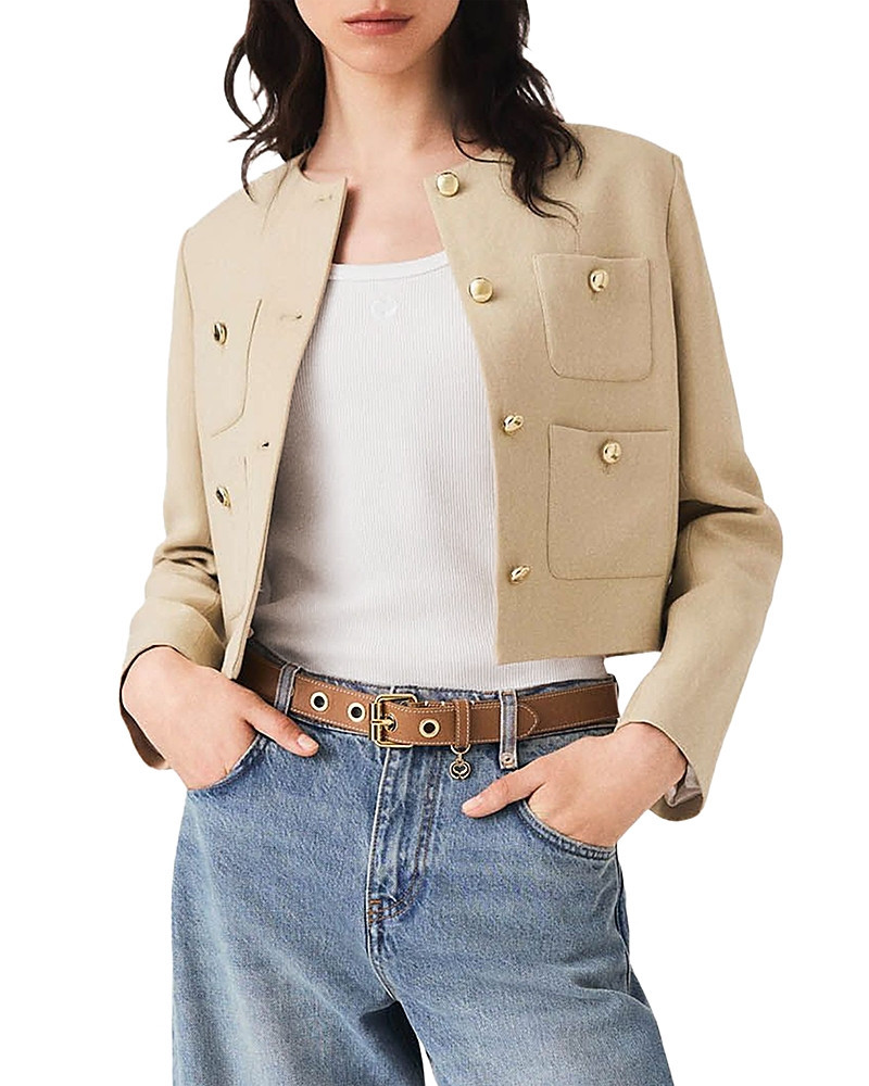 Maje Short Linen Blend Jacket | Bloomingdale's (US)