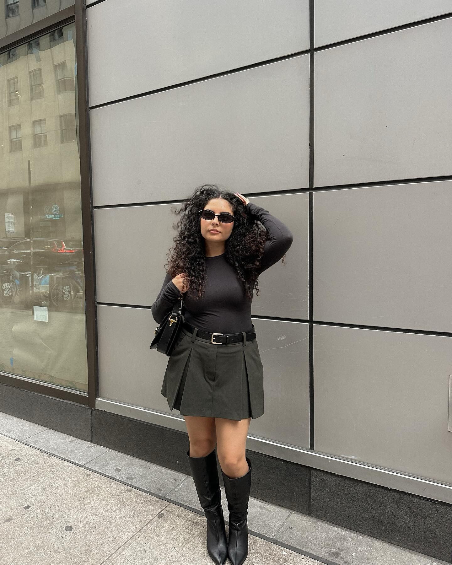 dressed up to go on a walk & find matcha