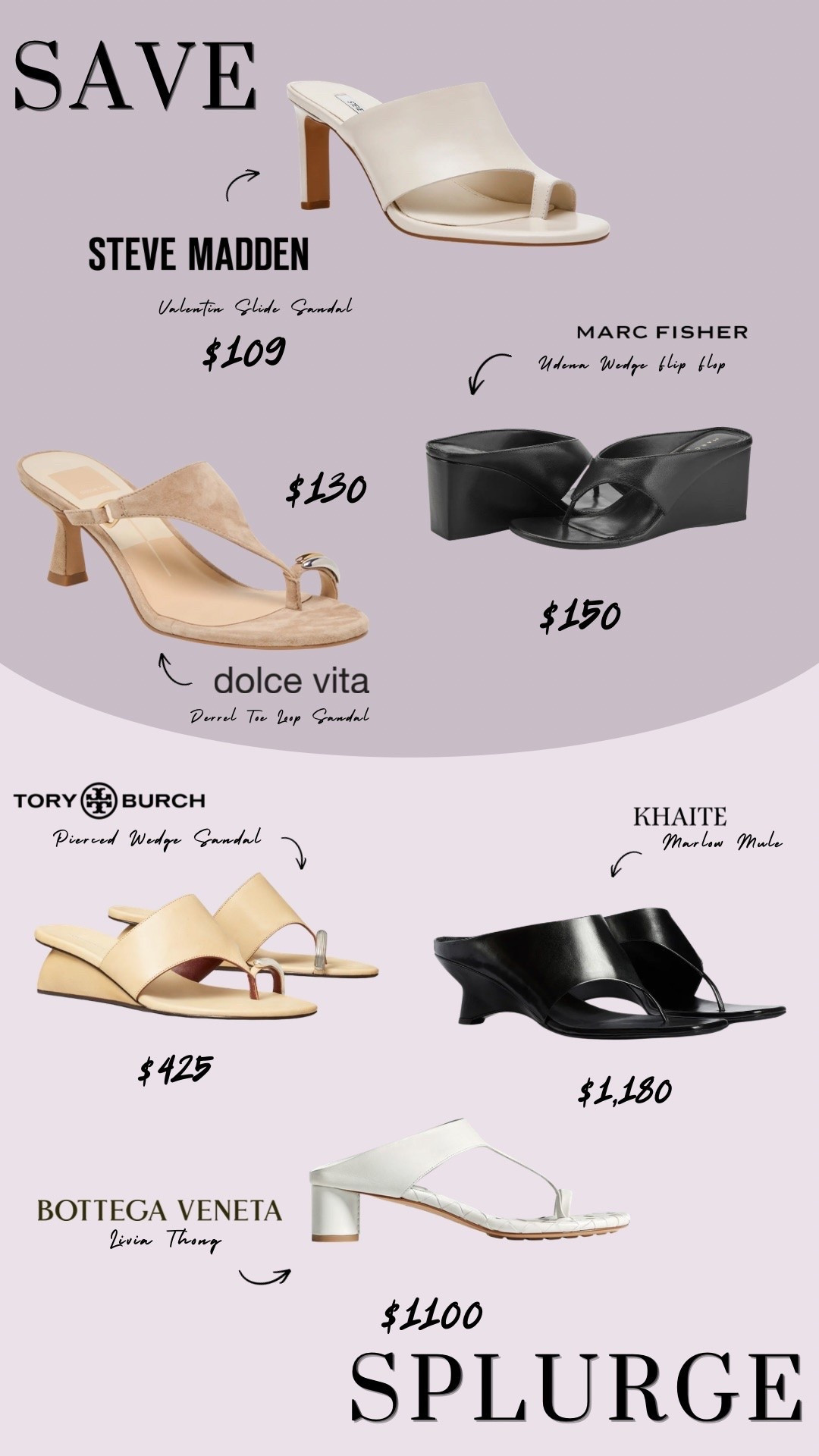Save or Splurge!! Some affordable dupes that I’ve recently purchased and LOVE!! 

Summer shoes, Summer heels, Heels, Dolce Vita, Steve Madden, Tory Burch, Khaite, Bottega, Marc Fisher, Emily Gemma

#LTKdayinmylife #LTKgrwm #LTKSeasonal