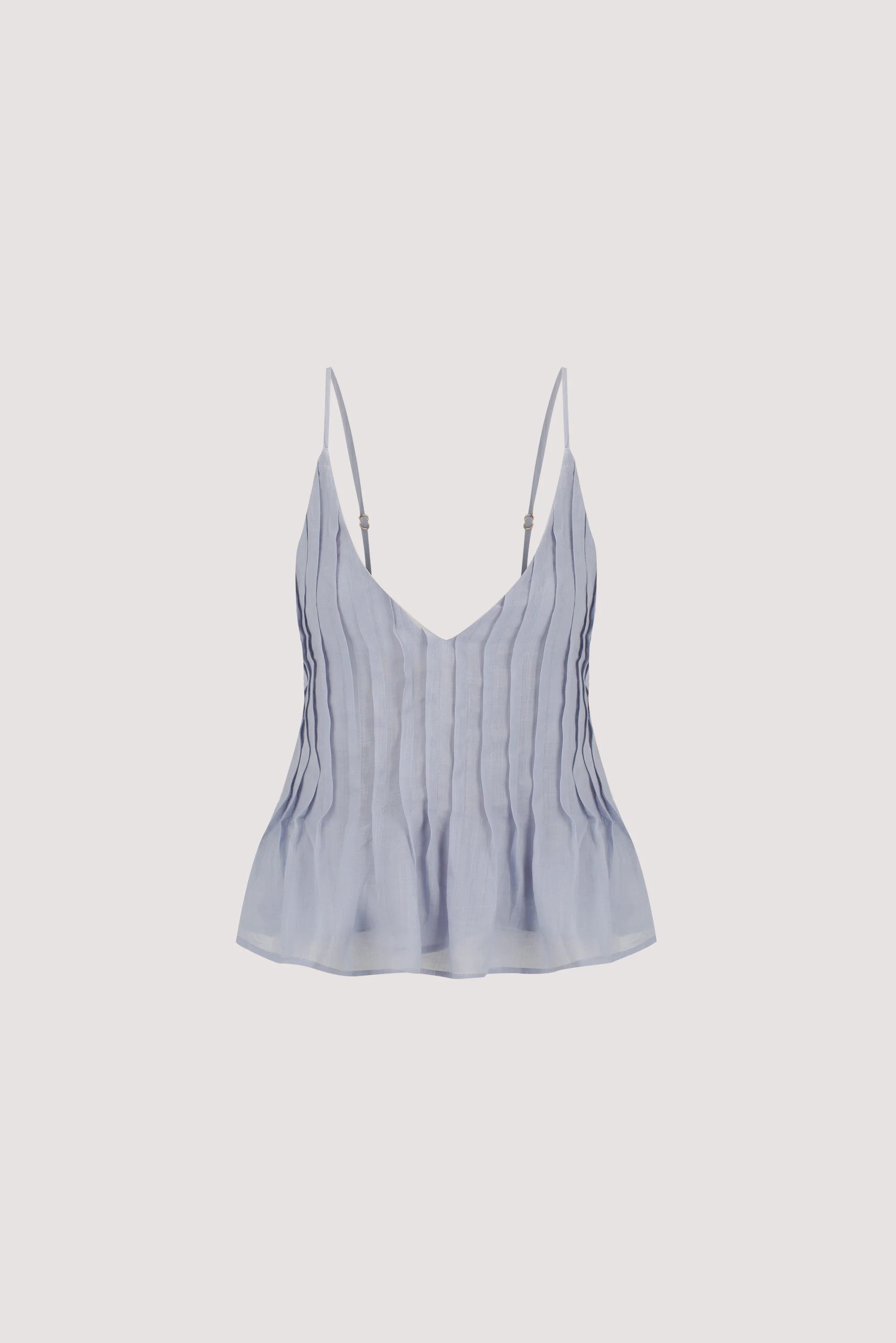TAHLIA DUSTY BLUE RAMIE TOP | DISSH