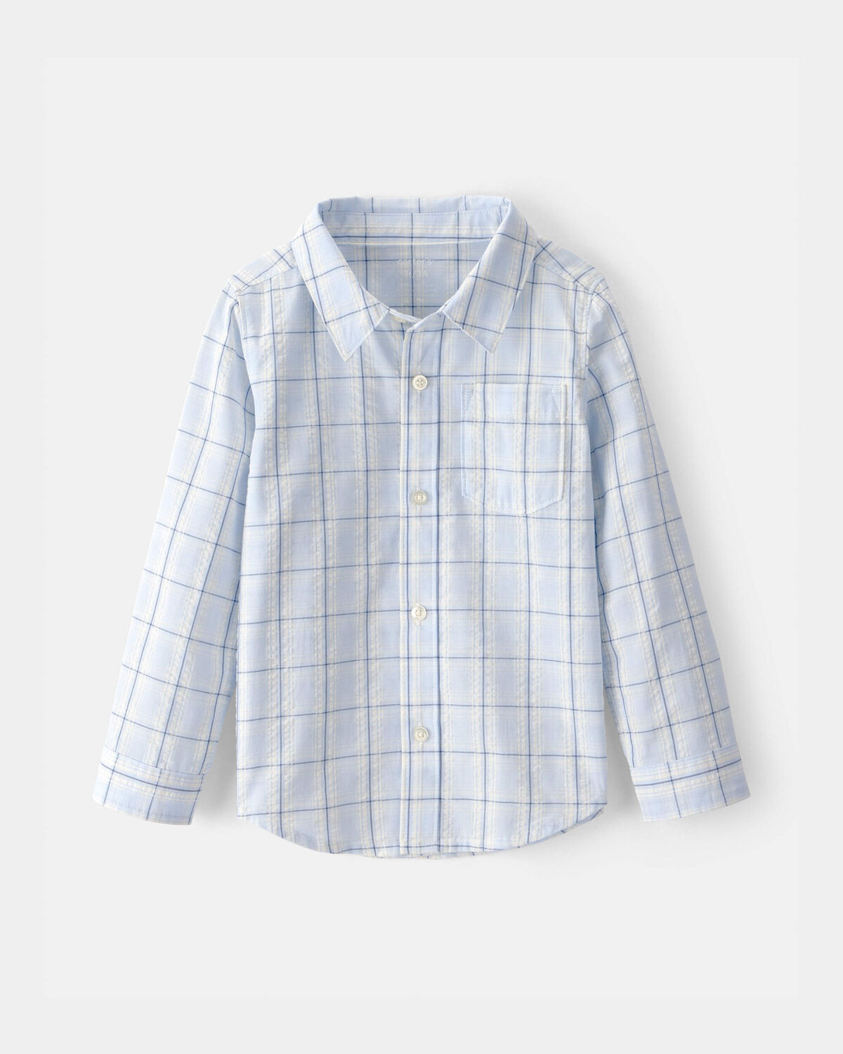 Toddler Boy Plaid Button-Down Shirt - Blue | Carter's Inc