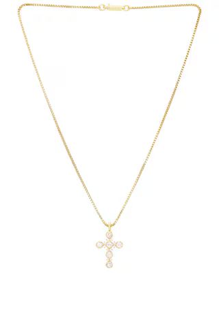 Luv AJ Rosette Cross Necklace in Gold from Revolve.com | Revolve Clothing (Global)