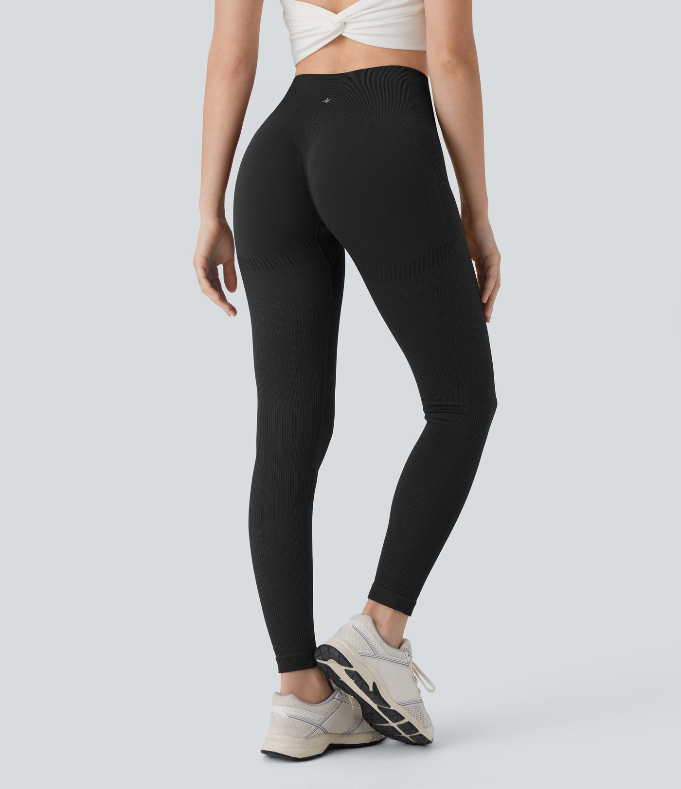 Seamless Flow High Waisted Tummy Control Butt Lifting 7/8 Yoga Leggings | HALARA