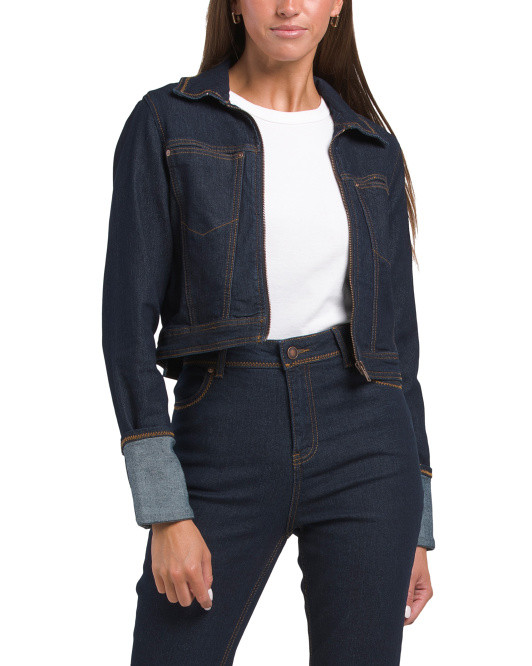 Cuffed Denim Jacket | TJ Maxx