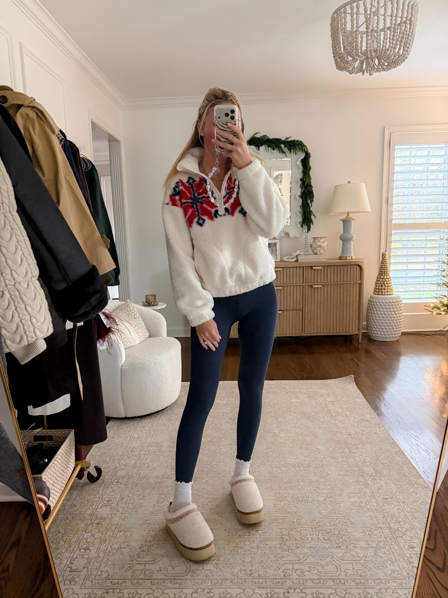 Festive holiday Sherpa pullover from target! Wearing an XS. 

#LTKmomlife #LTKSeasonal #LTKootd
