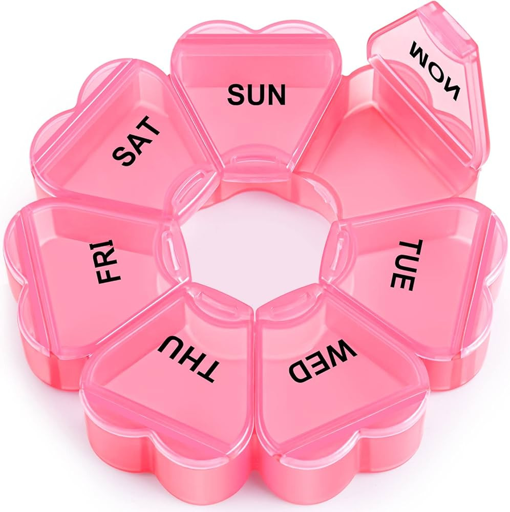 Large Weekly Pill Organizer, Pill Box 7 Day, KAPENS Daily Vitamin Case Large Capacity Compartment... | Amazon (US)