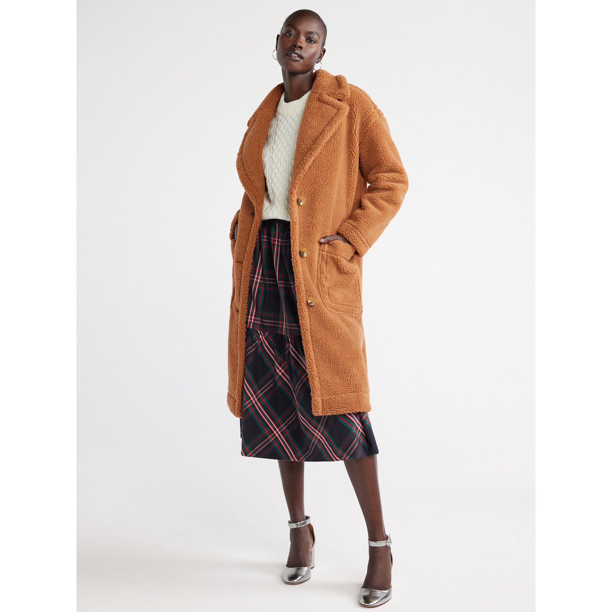 Free Assembly Women's Oversized Teddy Coat, Sizes XS-XXXL - Walmart.com | Walmart (US)