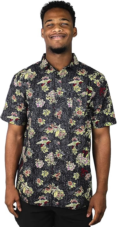 STAR WARS Men's Boba Fett Floral Button Down Shirt | Amazon (US)