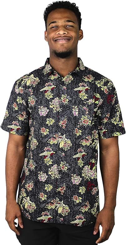 STAR WARS Men's Boba Fett Floral Button Down Shirt | Amazon (US)