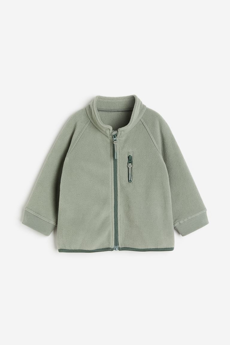 Fleece Jacket - Light khaki green - Kids | H&M US | H&M (US + CA)