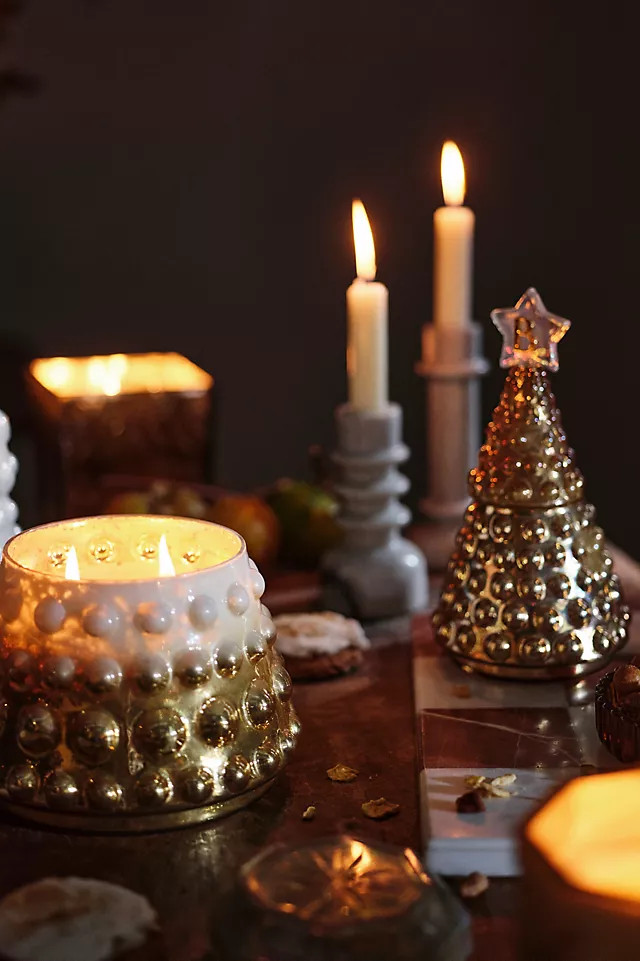 Monogram Tree Woody Fresh Balsam & Cedarwood Glass Jar Candle | Anthropologie (US)