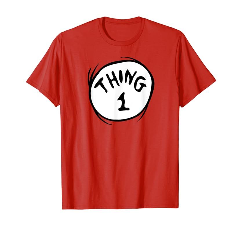 Dr. Seuss Thing 1 Emblem RED T-shirt T-Shirt | Amazon (US)