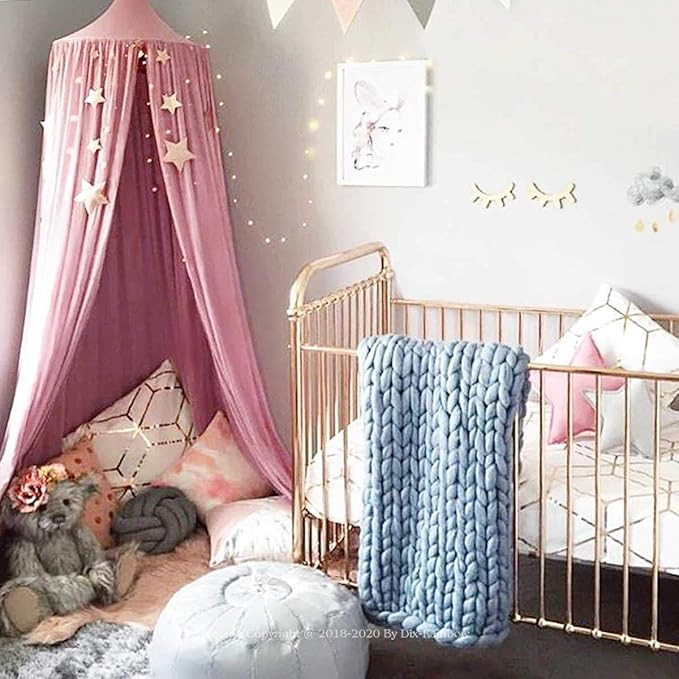 Dix-Rainbow Princess Bed Canopy Net for Kids Baby Bed, Round Dome Kids Indoor Outdoor Castle Play... | Amazon (US)