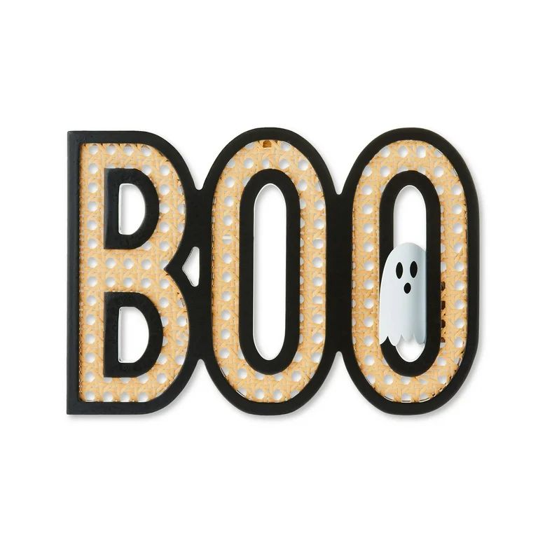 Letrero Decorativo de Pared con Boo de Halloween, 12" x 8", de Way To Celebrate | Walmart (US)