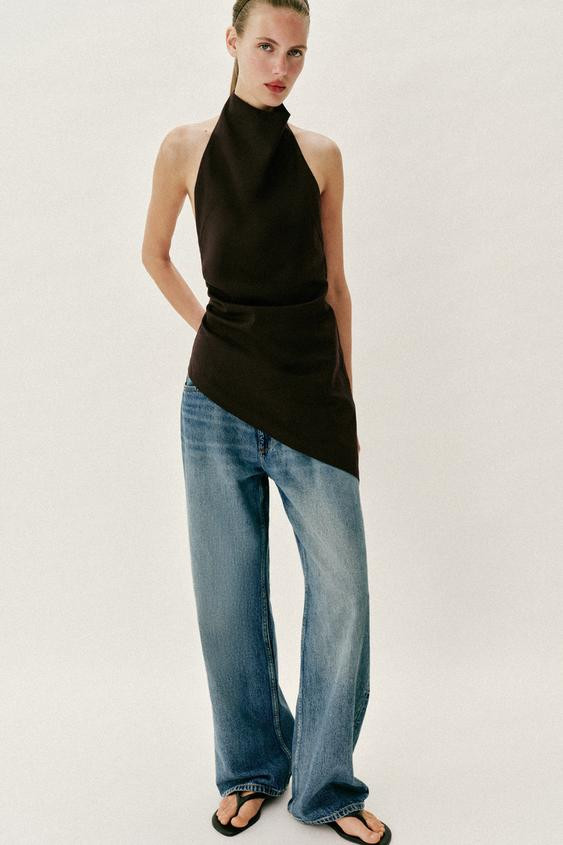 LINEN HALTER TOP | Zara US