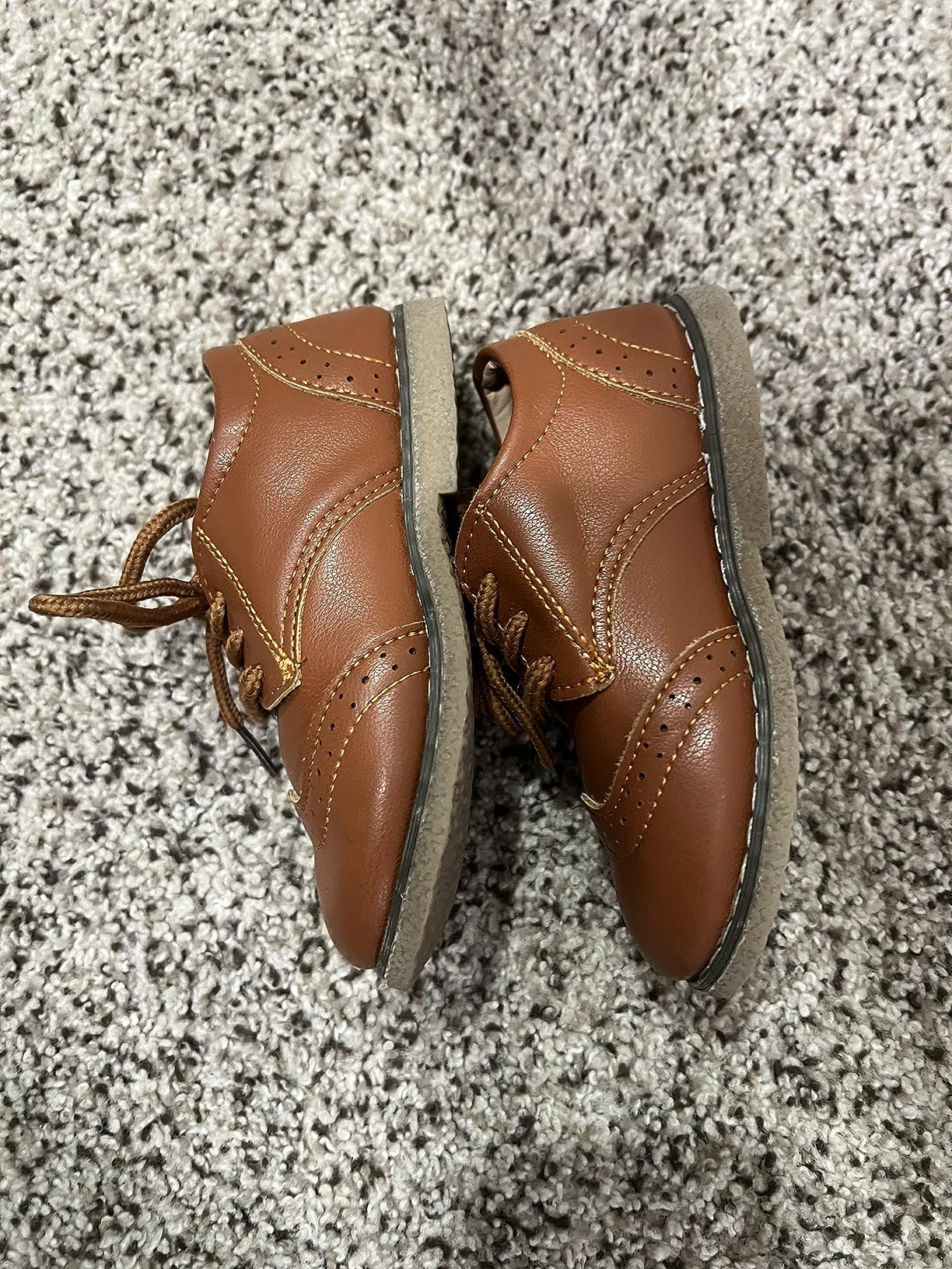 Meckior Toddler Boys Girls Dress Shoes Little Kid Oxford Shoes Wedding Church Dress Shoes PU Leat... | Amazon (US)