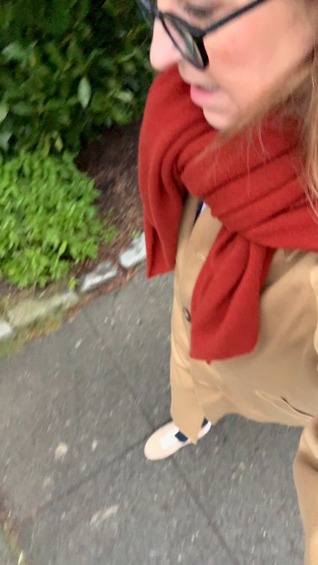 Walking to dinner outfit. 

This trench (tts I wear a 34) is so warm that I find I reach for it this time of year more than a wool coat. 

Also wearing ruti barrel pants (tts), a striped button-up over a t-shirt, a poncho/scarf (not linkable but from Crimson Casmere), and Veronica Beard sneakers (tts). 

#LTKootd #LTKSeasonal #LTKOver40