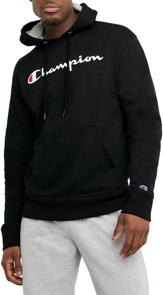 Champion Men'S Hoodie, Powerblend, Fleece Men'S Hoodie, Comfortable Men'S Sweatshirt, Script Logo... | Amazon (US)
