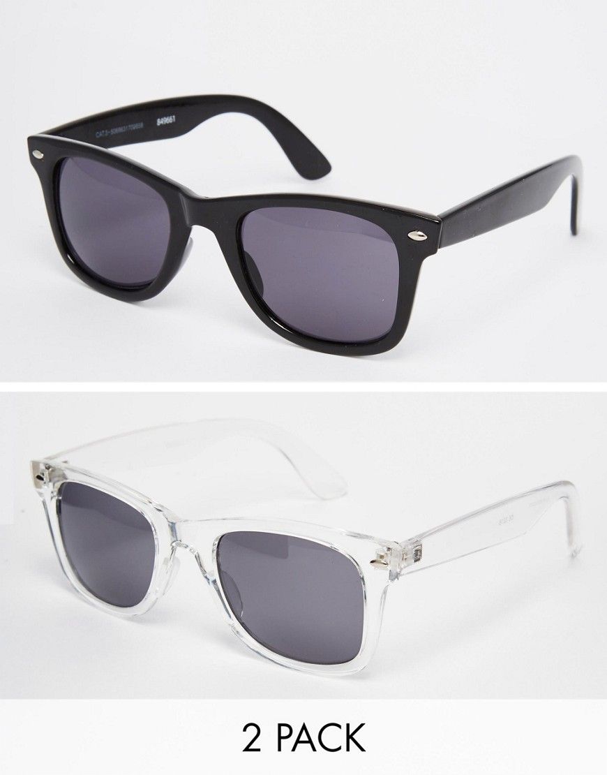 ASOS 2 Pack Retro Sunglasses | ASOS UK