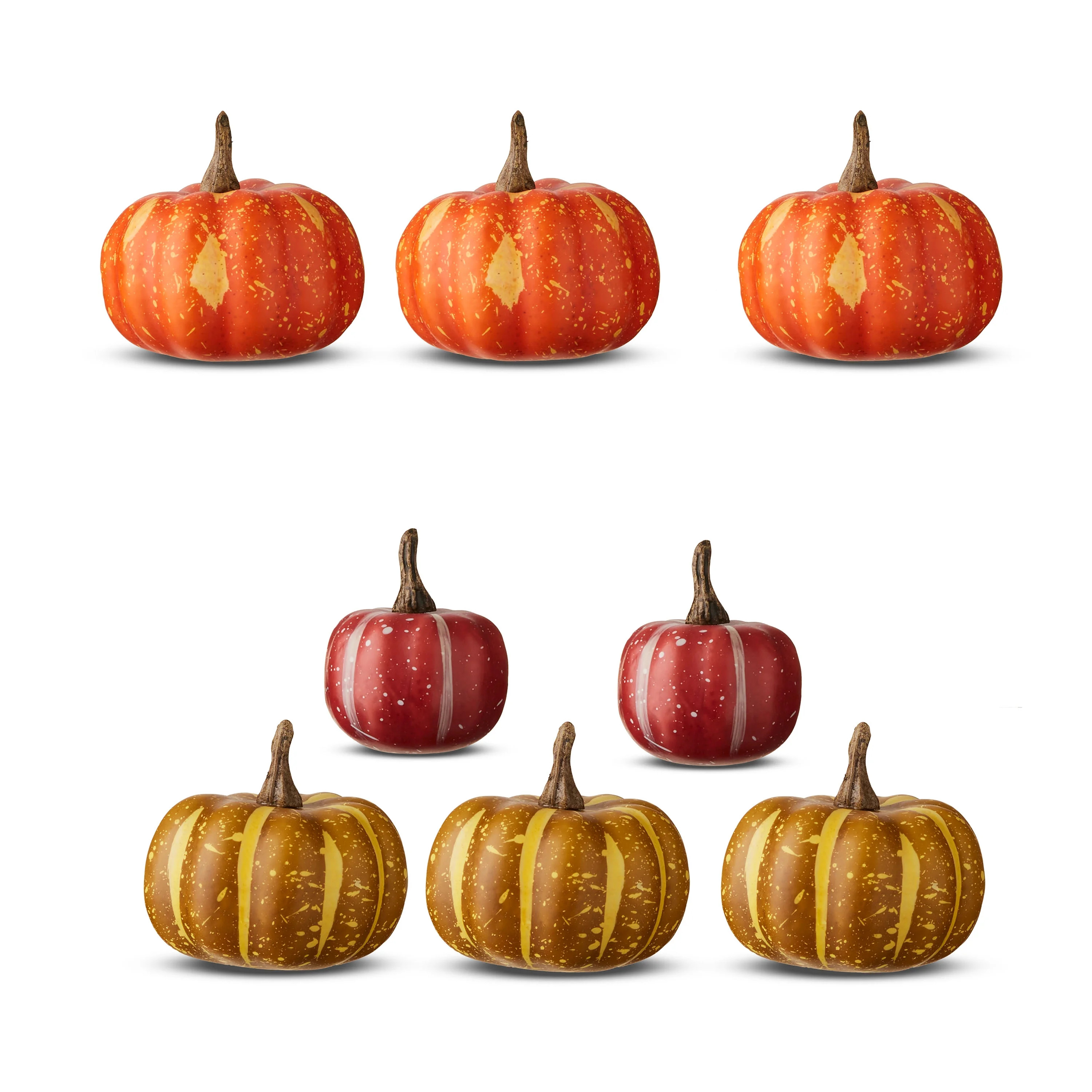 Bag of Orange/Green Pumpkins Decoration, 4 inch,by Way to Celebrate | Walmart (US)