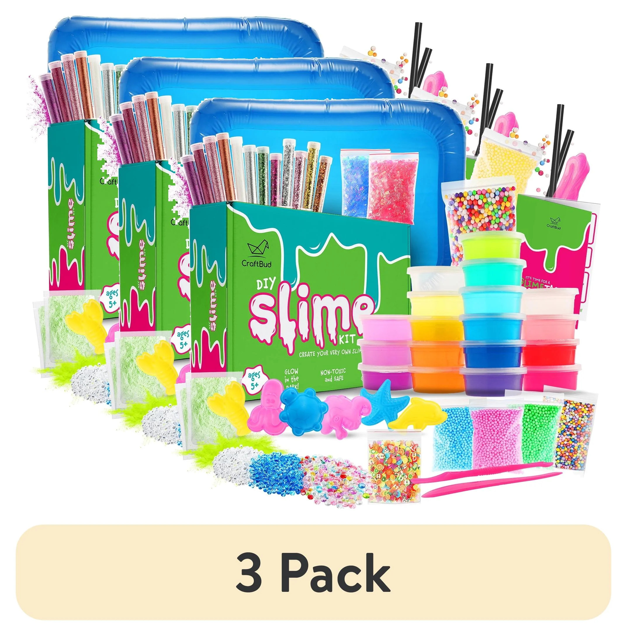 (3 pack) CraftBud DIY Slime Kit for Girls Boys , Arts & Crafts For Kids Girls Toys 8 - 11, Slime ... | Walmart (US)