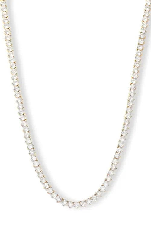 Melinda Maria Not Your Basic Tennis Necklace in White Cubic Zirconia/Gold at Nordstrom | Nordstrom