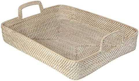 KOUBOO Laguna Rectangular High Wall Serving Tray, Extra Large, White Wash | Amazon (CA)