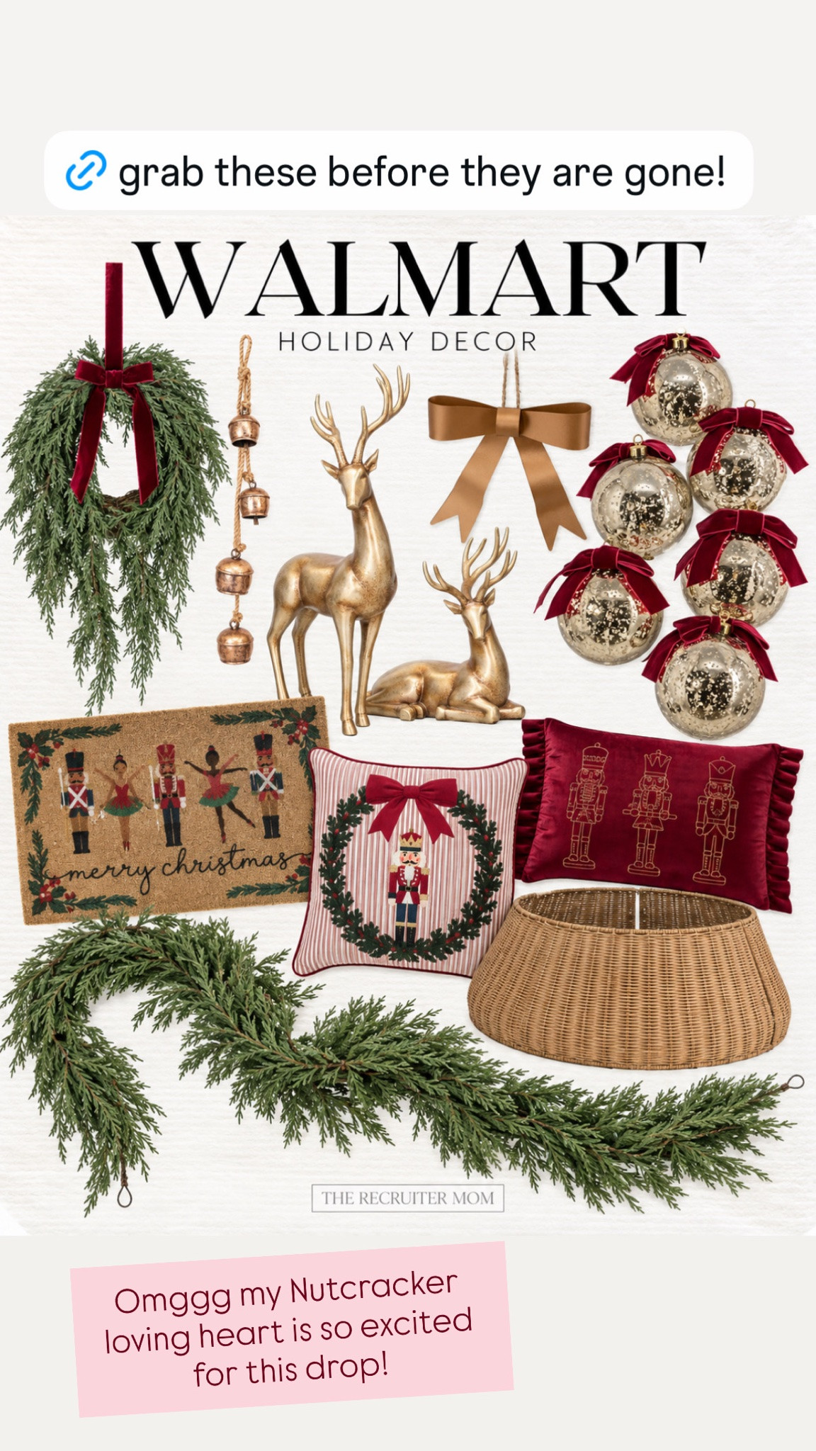@Walmart just dropped the most gorgeous holiday decor for the nutcracker lover like me!!

#LTKSeasonal #LTKHome