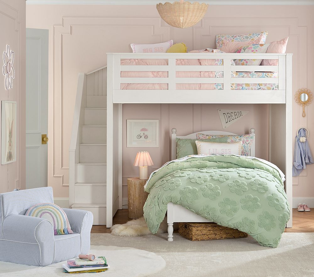 Textured Daisy Jacquard Duvet Cover &amp; Shams | Pottery Barn Kids