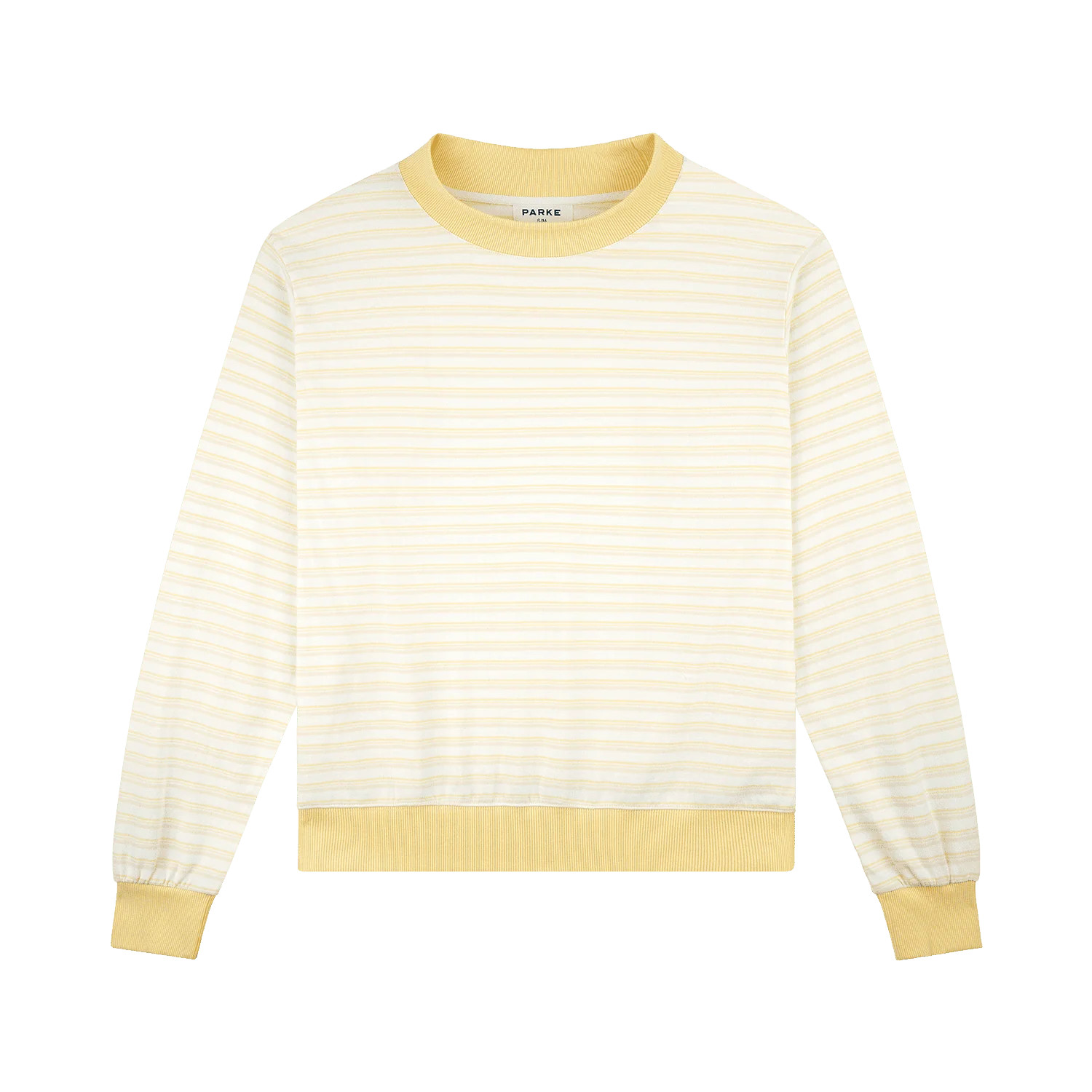 Striped Mockneck Pullover - Sun Stripe | Parke