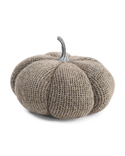 8in Knitted Pumpkin Decor | TJ Maxx