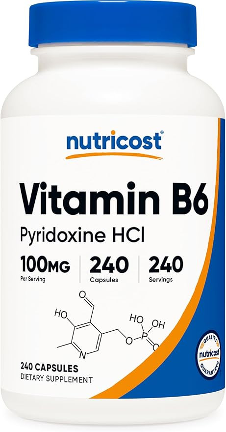 Nutricost Vitamin B6 (Pyridoxine HCl) 100mg, 240 Capsules | Amazon (US)