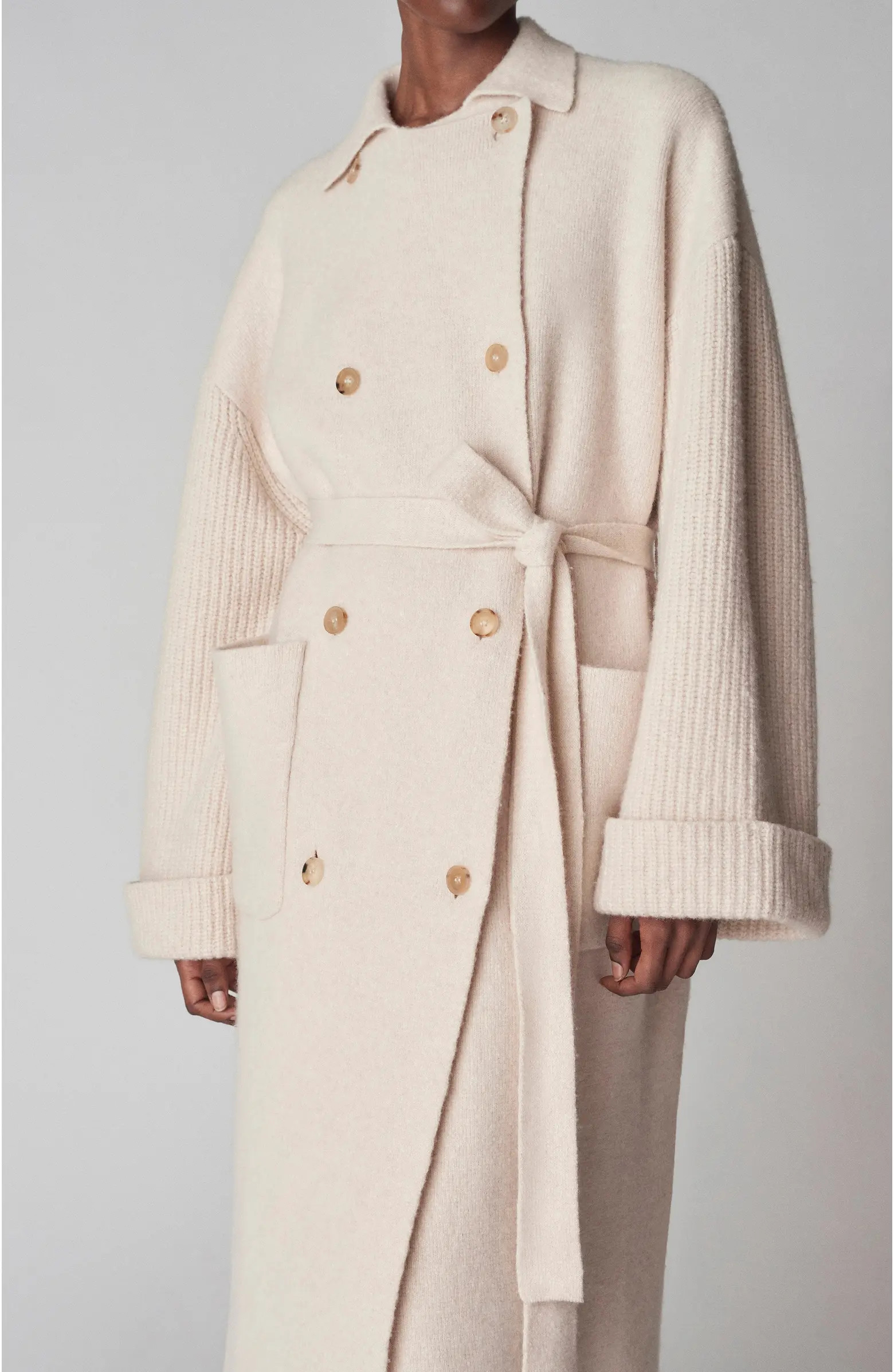 CO Oversized Sweater Trench in Tweed Knit | Nordstrom | Nordstrom